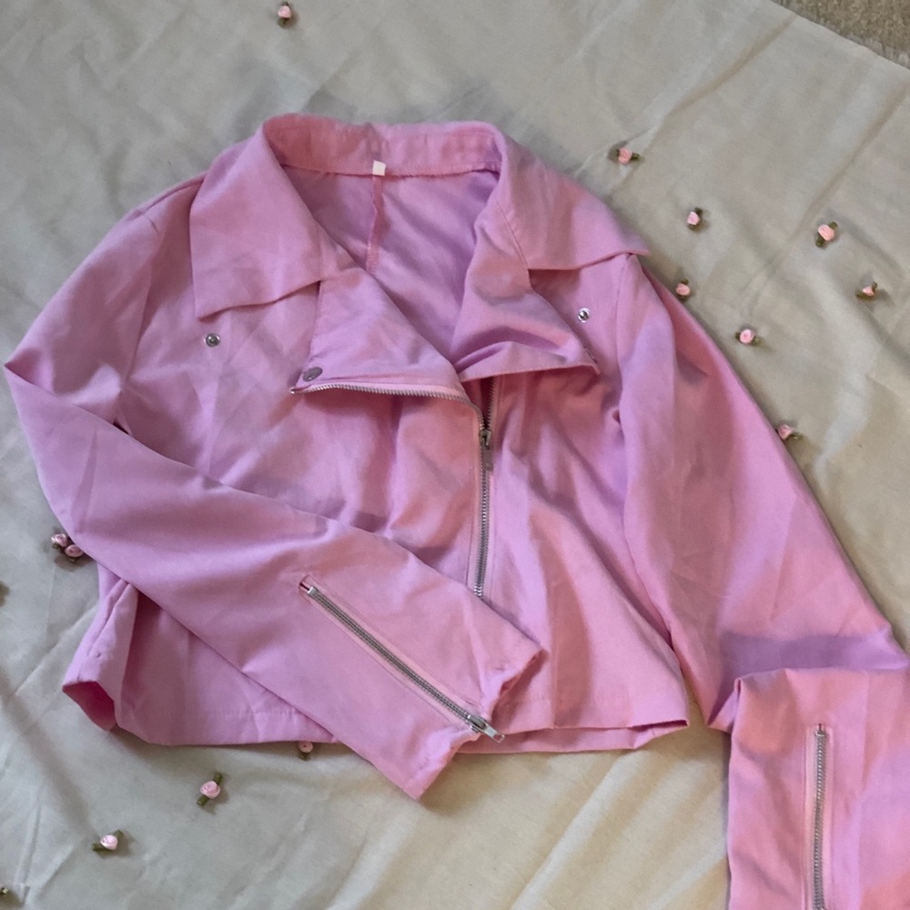 Lightweight Pink Zipper Jacket